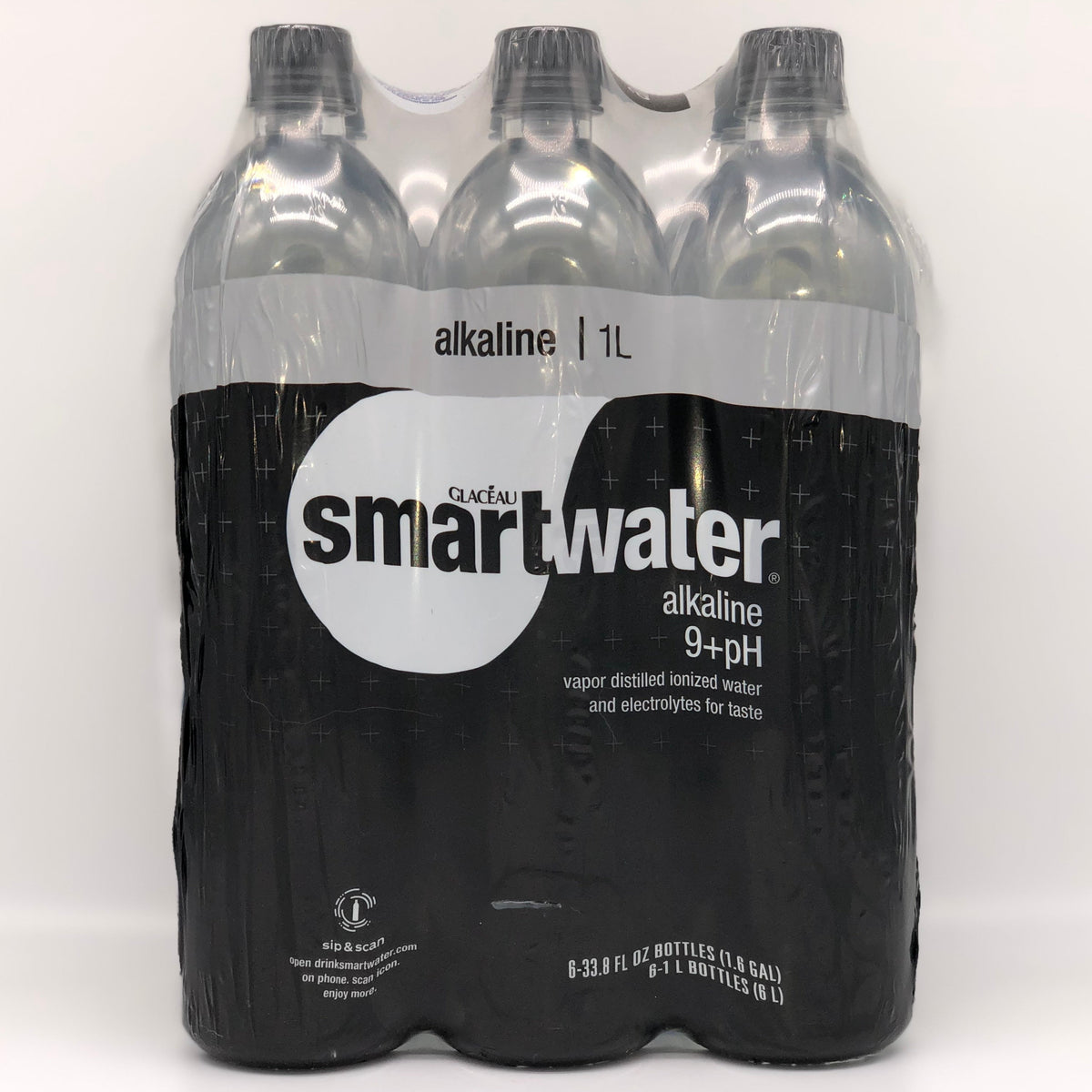 Smartwater Alkaline Vapor Distilled Ionized Water - 6pk/1l Bottles