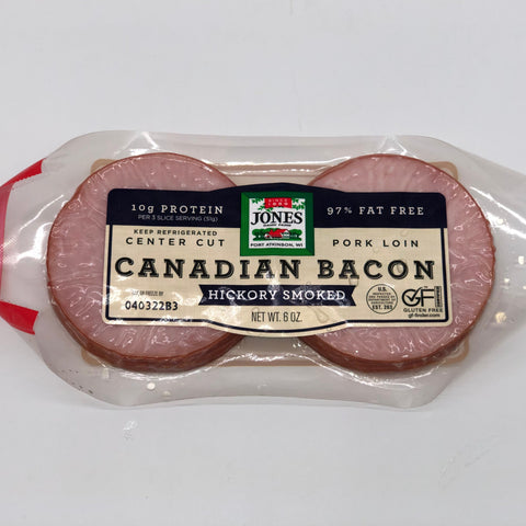 Jones Hickory Smoked Canadian Bacon (6oz)