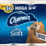 Charmin Ultra Soft Toilet Paper (9 = 36)