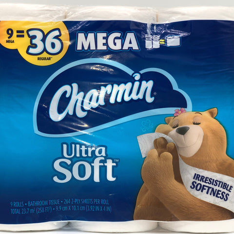 Charmin Ultra Soft Toilet Paper (9 = 36)